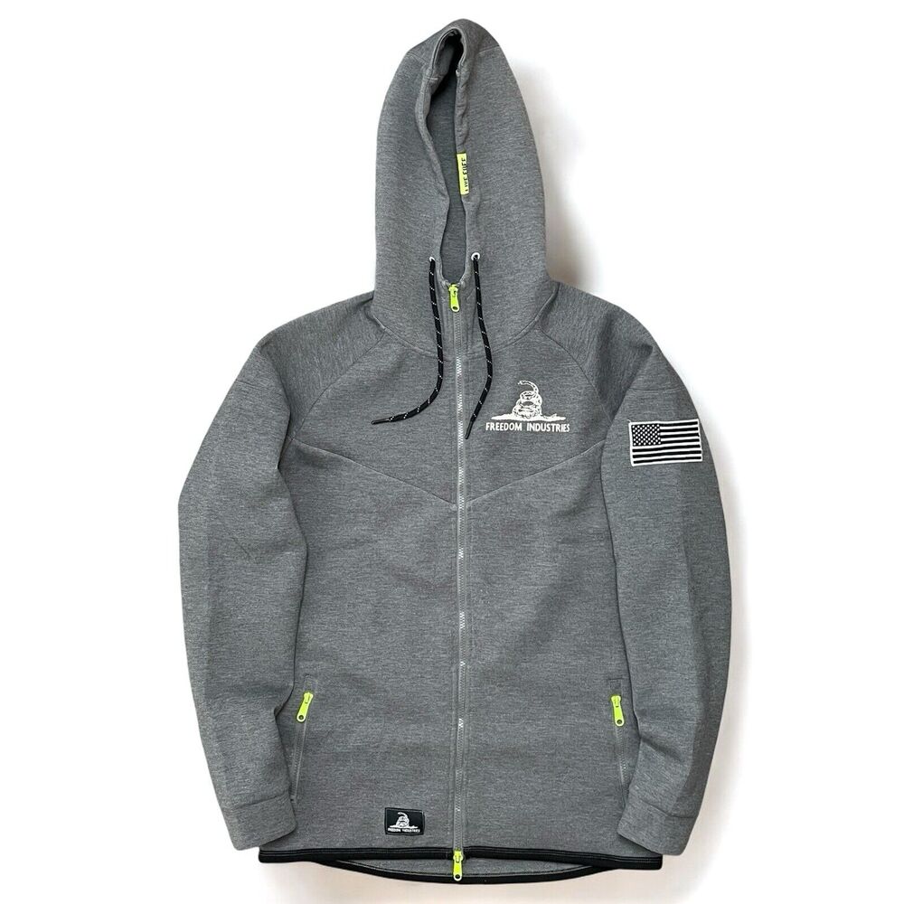 Gray Athletic Vest with Hood and Technical Fabric